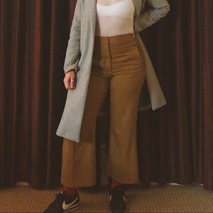 Aritzia Little Moon Plaid Cropped Flare Pant